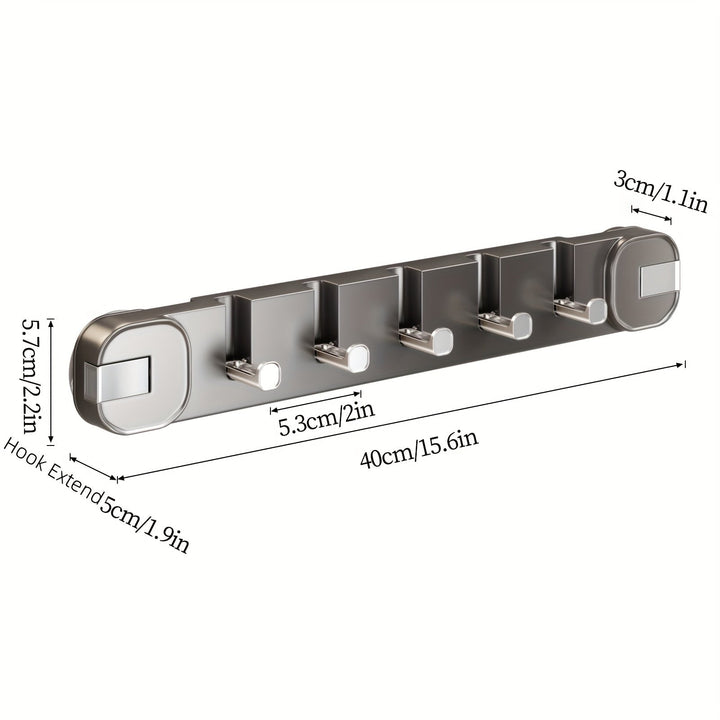 Luvikno | Vegghookpanel uten boring – OrganiserenPlus skjult 5-hengestativ