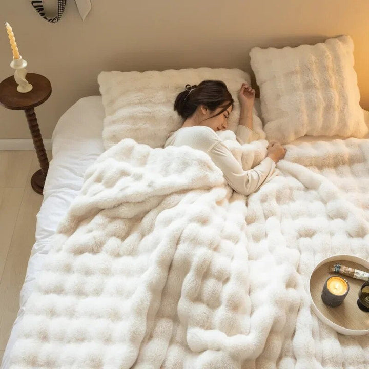 Luvikno | Reversibel SnuggleSoft fleece teppe Årlig varme