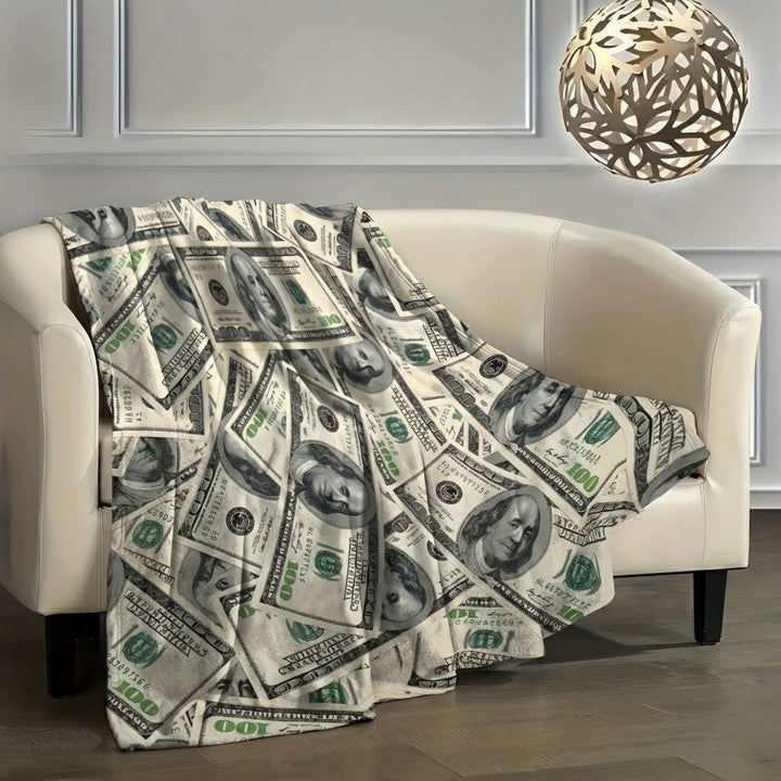Morsom Penger Penger Myk Sofa Teppe | Luvikno
