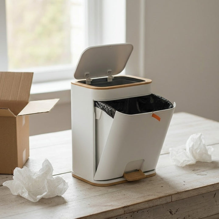Easy-Clean Elegant Bathroom Trash Can | Luvikno