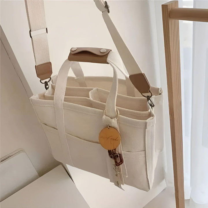Luvikno | Tavolaé Lær Tote Bag | Allsidig & Robust | Lett & Romslig | I Beige eller Svart