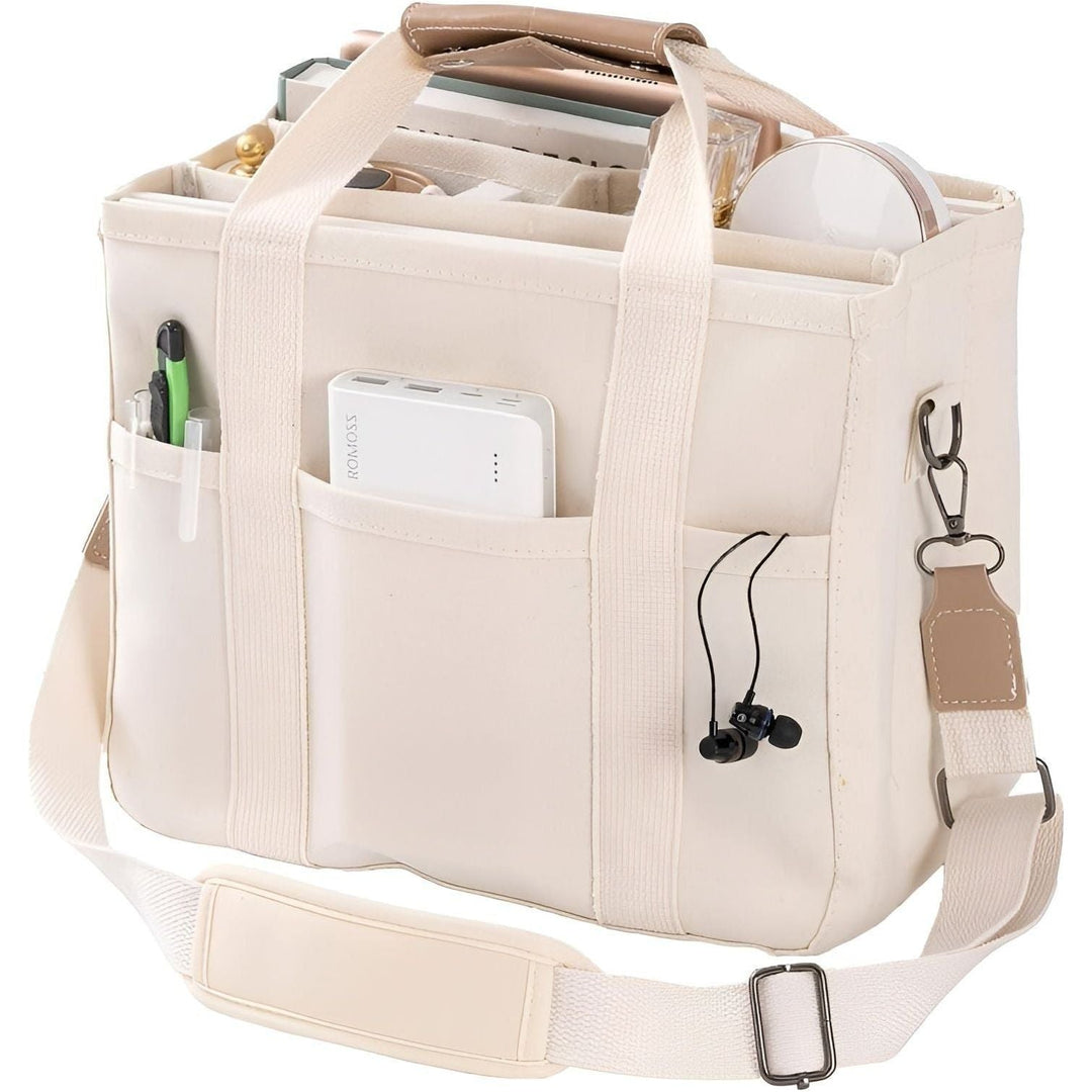 Luvikno | Tavolaé Lær Tote Bag | Allsidig & Robust | Lett & Romslig | I Beige eller Svart