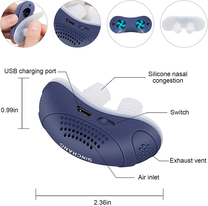 Anti-snorking-enhet | Slangløs, maskinfri mikro-CPAP