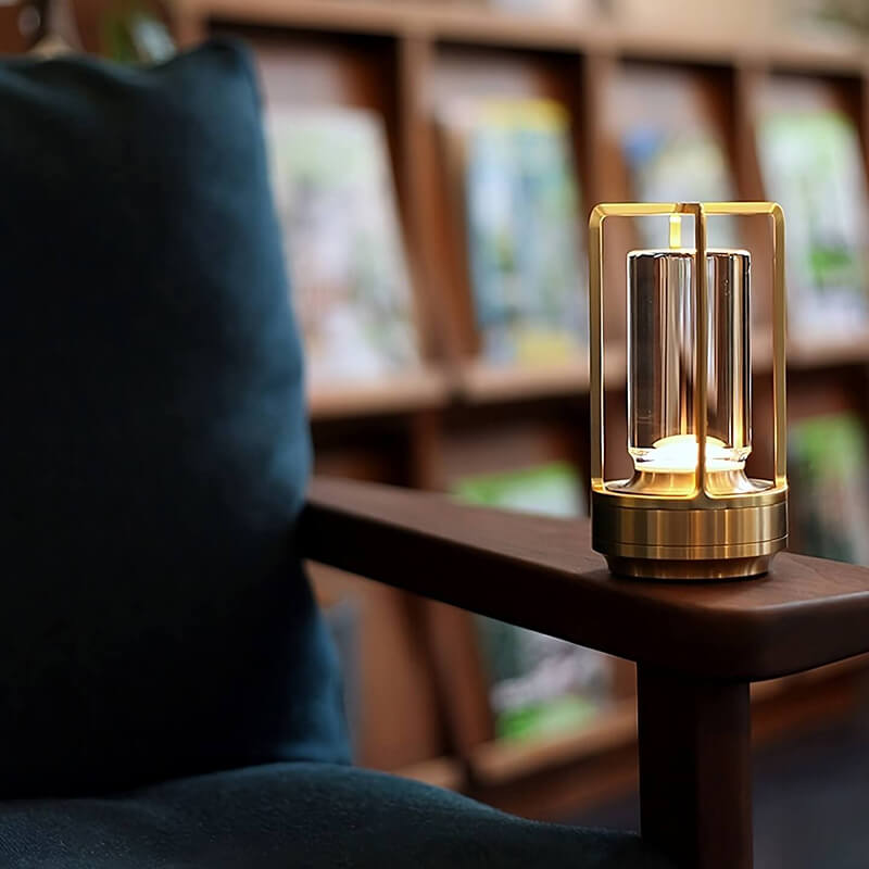 Luvikno | Auralight Trådløs Bordlampe Kranseglass Berøringskontroll