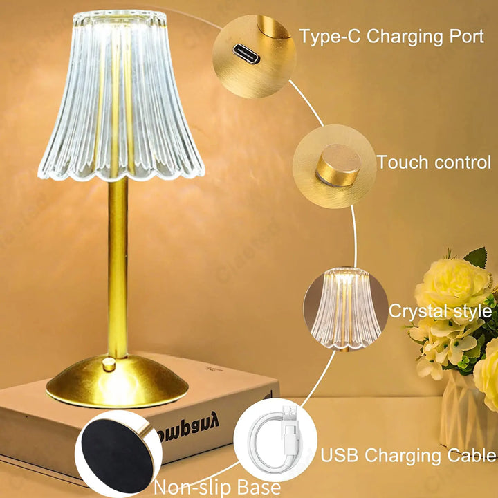Luvikno | Cristalglow - Chic Trådlampen med Elegant Krystall Dekorasjon
