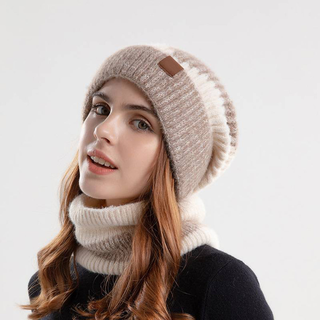 CozyWrap Sett – Trendy Lue og Skjerf for Vinter Luvikno
