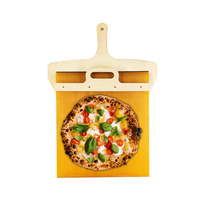 Gleide pizzaskuff | Lett å ta opp med non-stick-overflate | Tre