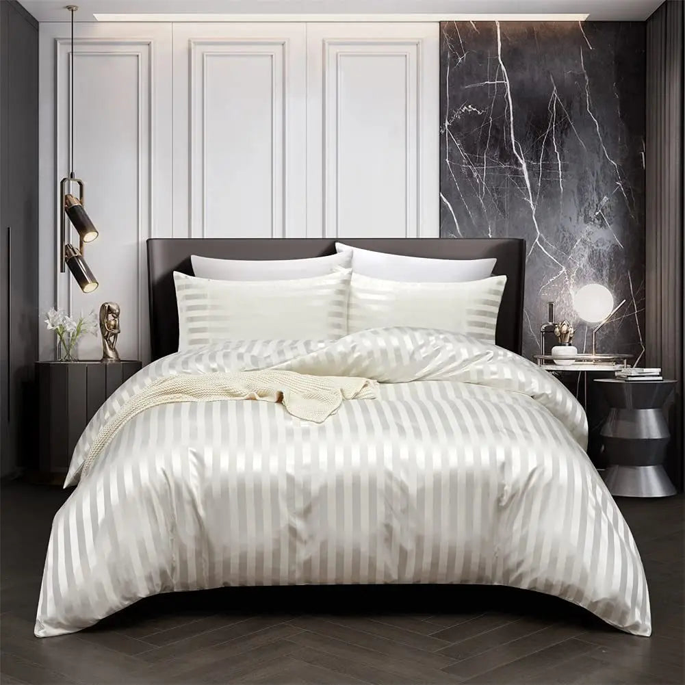 Luvikno | NoirLuxe Dynecover Sett - Elegant Sateng Soverom Transformasjoner