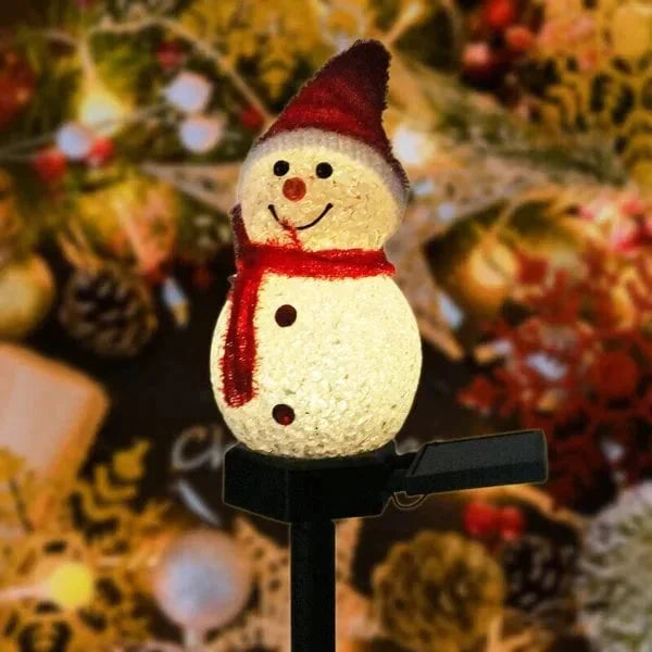 Solcel-drevet Snømann Lampe - SolarSnow | Luvikno