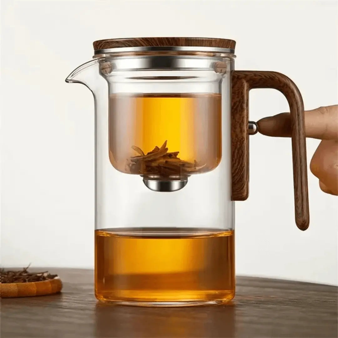 ClearBrew – Elegant Gjennomsiktig Tekanne for Kaffe & Te Luvikno