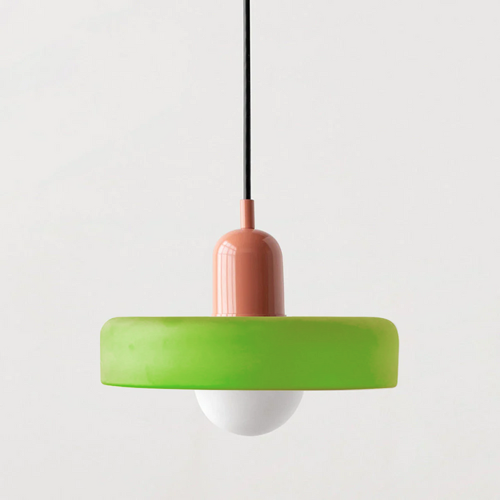 Bauhaus Fargerik Glass Pendelampe - Moderne Designlampe for Stue og Spisestue | Luvikno