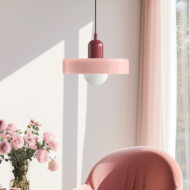 Bauhaus Fargerik Glass Pendelampe - Moderne Designlampe for Stue og Spisestue | Luvikno