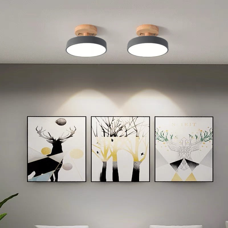 LED Taklampe Tre Flush Montering Fixture Luvikno