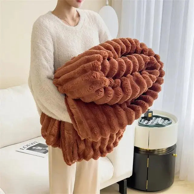 Luvikno | CozyFleece Plysjteppe Mykt Varmt Slumreteppe