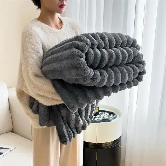 Luvikno | CozyFleece Plysjteppe Mykt Varmt Slumreteppe