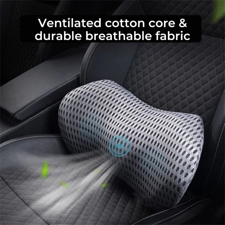 ComfortWave Lumbal Støttepute | for Lindring av Lændesmerter - Ergonomisk Design for Kontor - Kjøring og Hjemmebruk Luvikno
