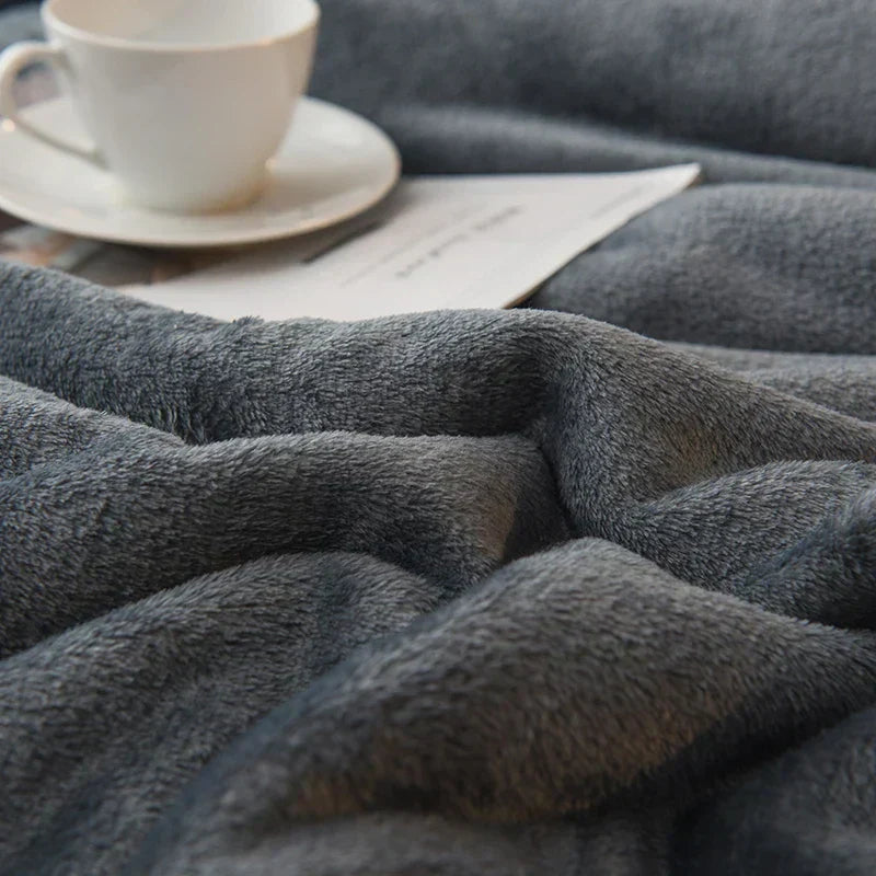 Luvikno | CozyNest Vendbar Ullteppe – Flanell & Cashmere Varmt Teppe for Vinter
