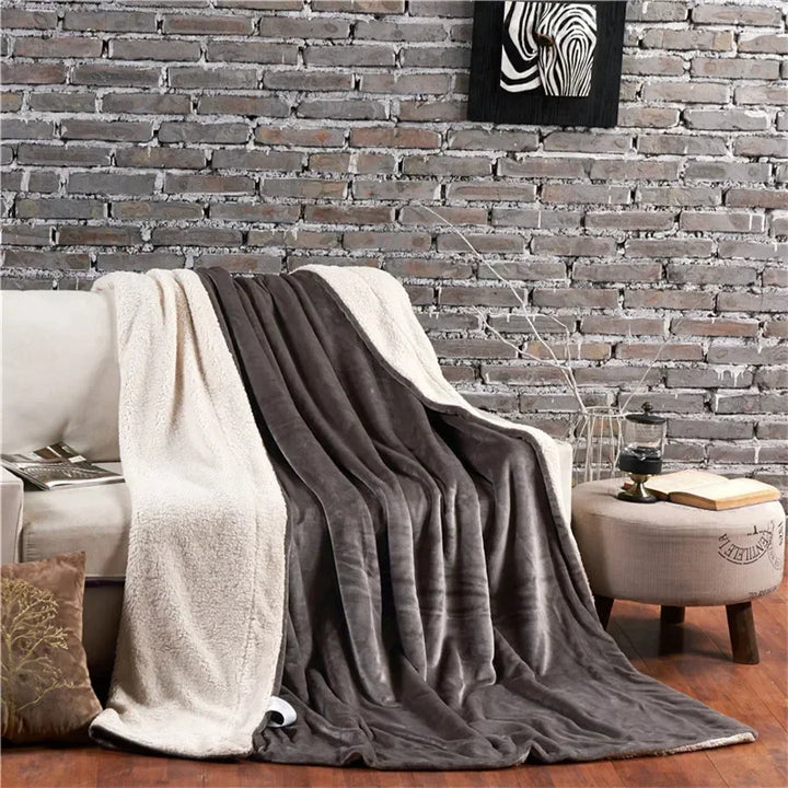 Luvikno | CozyNest Vendbar Ullteppe – Flanell & Cashmere Varmt Teppe for Vinter