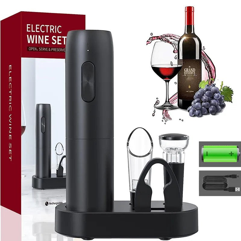 VinoEase - Stillegående Elektrisk Vinkork med Ladingsfunksjon Luvikno