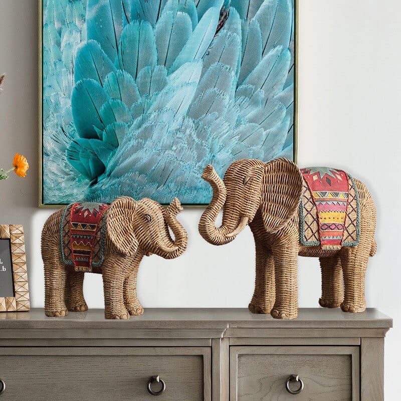 Elephant Rattan Statue Luvikno