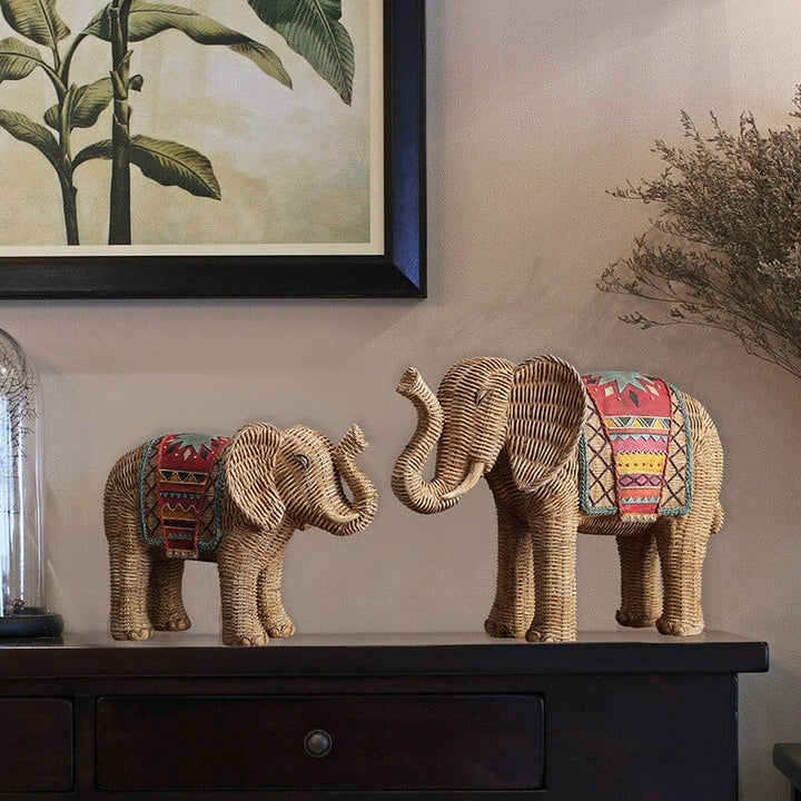 Elephant Rattan Statue Luvikno