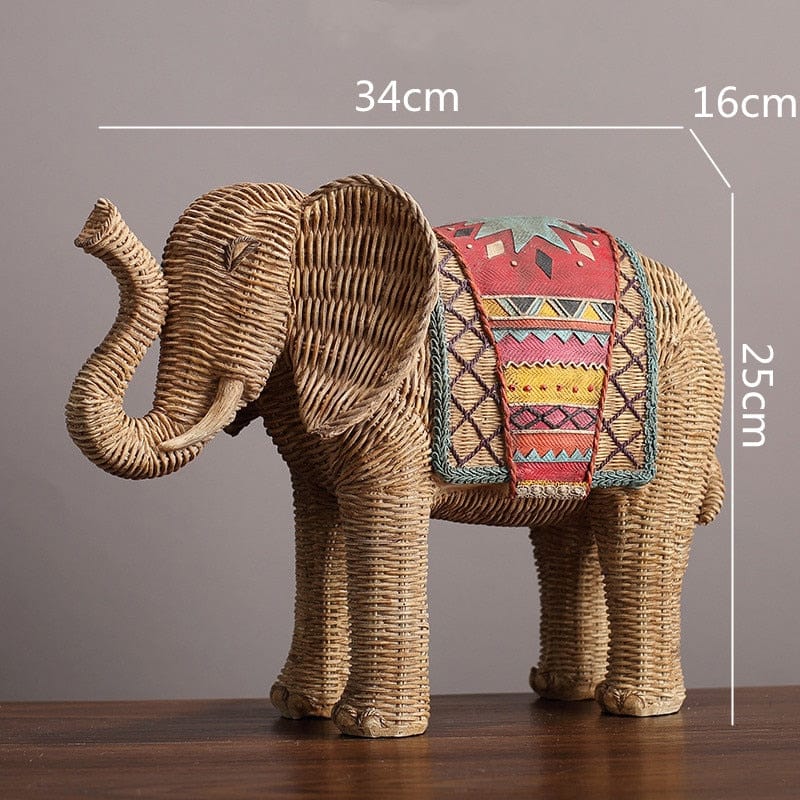 Elephant Rattan Statue Luvikno