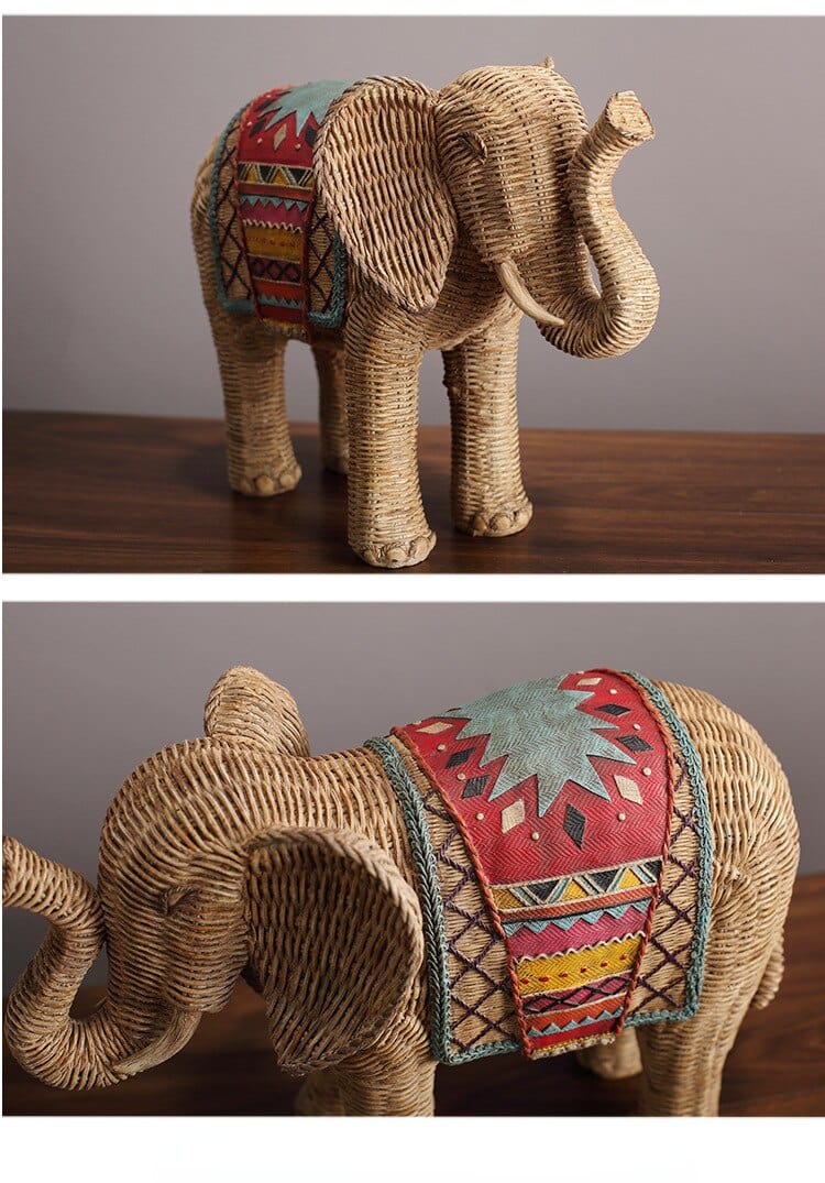 Elephant Rattan Statue Luvikno