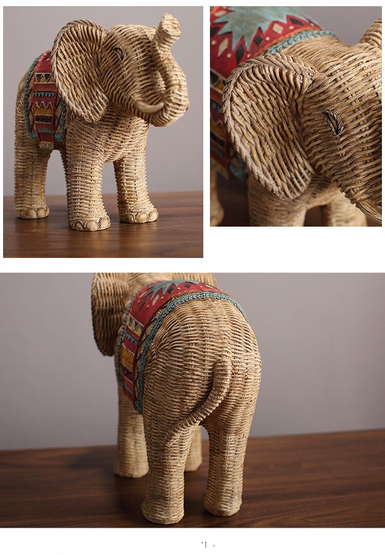Elefant Rattan Statue | Luvikno