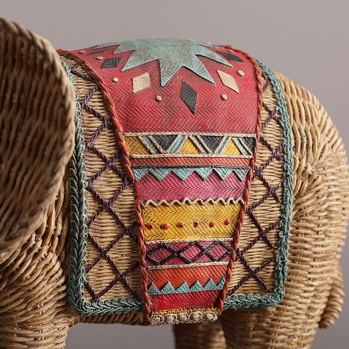 Elephant Rattan Statue Luvikno