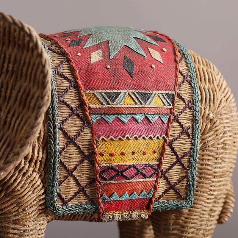 Elefant Rattan Statue | Luvikno