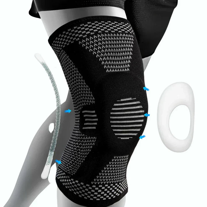 FlexiKnee Kompresjonsbandasje - Støttende Knebandasje for Smerte, Hevelse og Stivhet | Luvikno