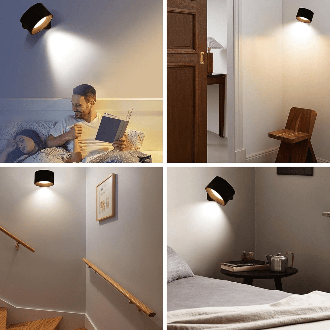 Luvikno | Flexilight Trådløs Vegglampe Berøring 360 Rotasjon