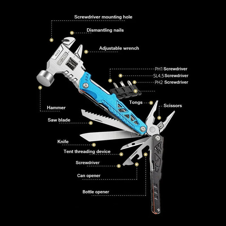 Sammenleggbart Skrutrekker Survival Kit Verktøy | Luvikno