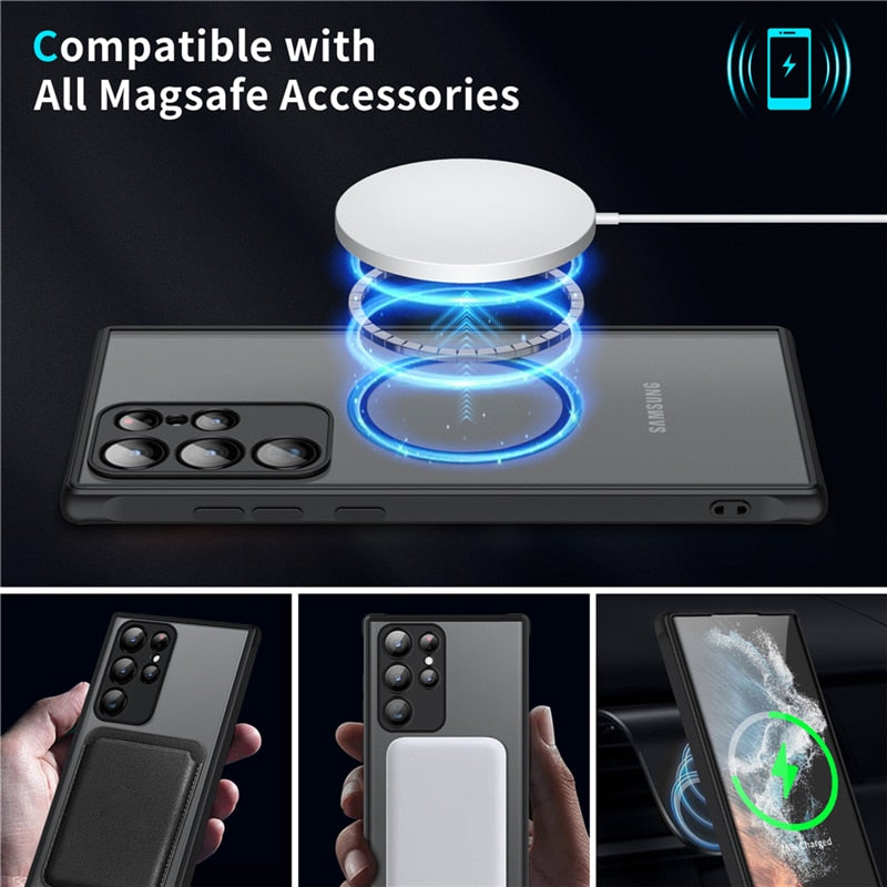 Magnetisk mobildeksel for Samsung Galaxy – MagSafe-kompatibel, støtbestandig