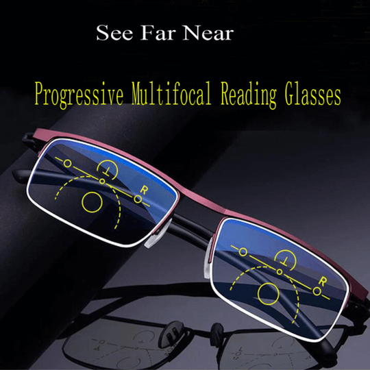 Progressive multifocal lesebriller med blålysfilter | Luvikno