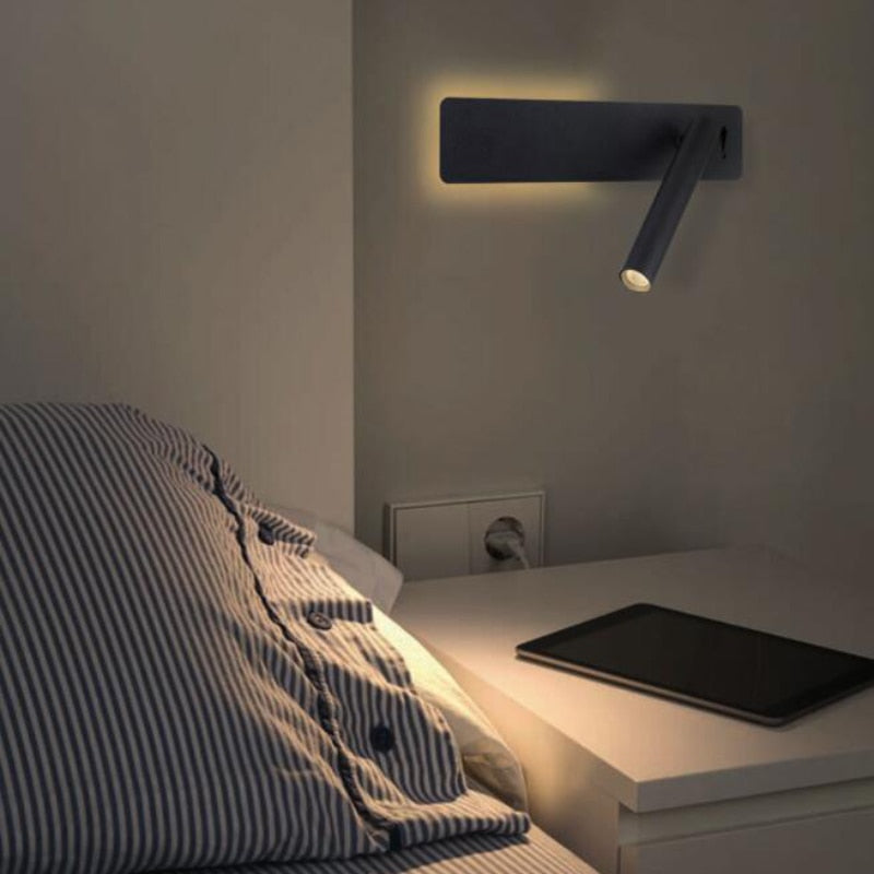 LED-vegglamper | roterbar arm, varmt lys
