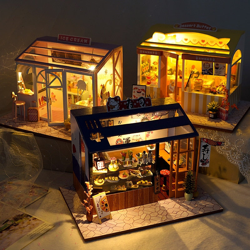Miniatyr DIY Japanske Byggeleker Sett | Luvikno