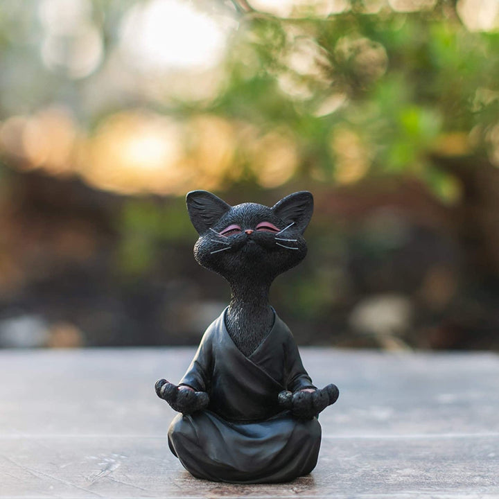 Whimsical Buddha Cat Figur Figur | Luvikno