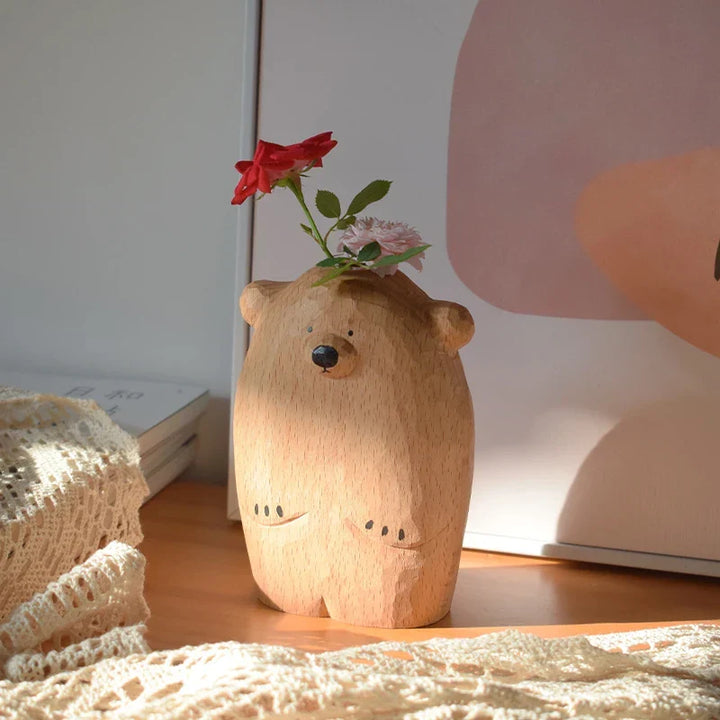 Søt liten bjørn blomsterkrukke