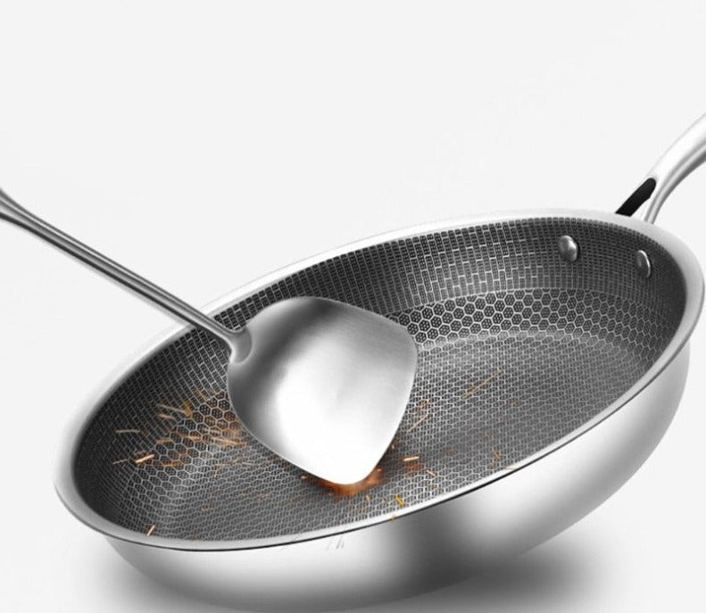 RoestvrijChef | LuviknoRipebestandig stekepanne med honningkcomstruktur | Luvikno
