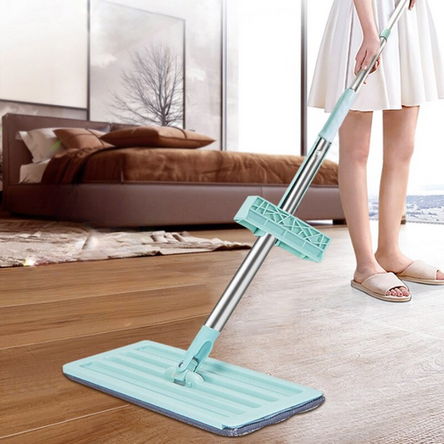 Luvikno | Gulvmopp FlexiWisch EasyMop | Med Twist-Vri Funksjon | 2 Vaskbare Puter | Lett & Kompakt | Brukes Uten Bøtte