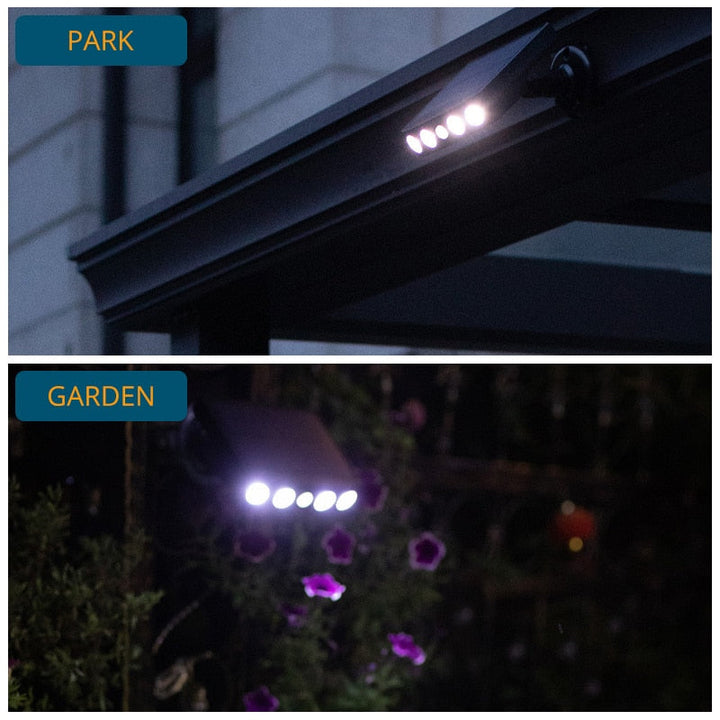 LED Solarlampe med bevegelsessensor for utendørsbruk | Luvikno