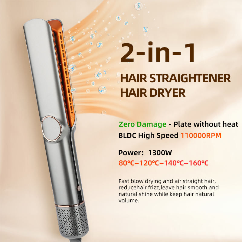 2-i-1 Hårføner & Rettetang for uanstrengt styling