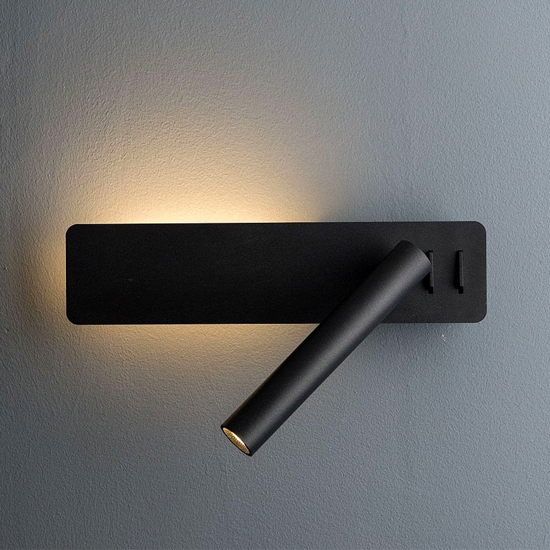 Luvikno | Rotérbar LED leselampe for veggen ved sengen