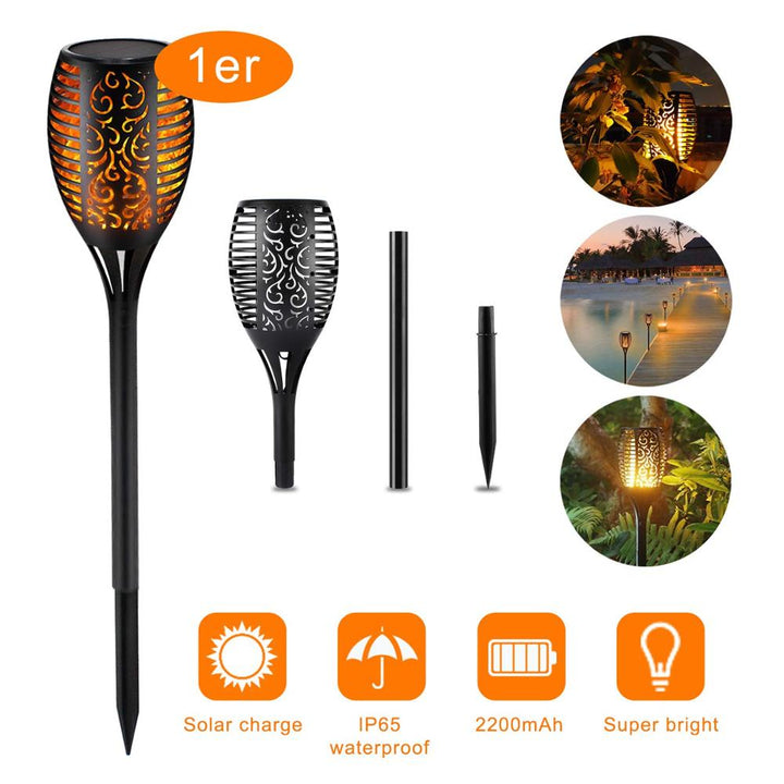 Luvikno | LED Solsenger Fakkel Deluxe 96 LED (4 stk)
