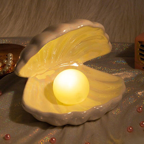 Luvikno | MystiShell Lampe - Drømmende Lampe for Rolig Belysning