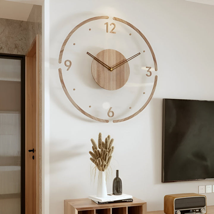 ClearWood Transparent Vægrelogg – Stille Kvarts med Tre detaljer | Luvikno