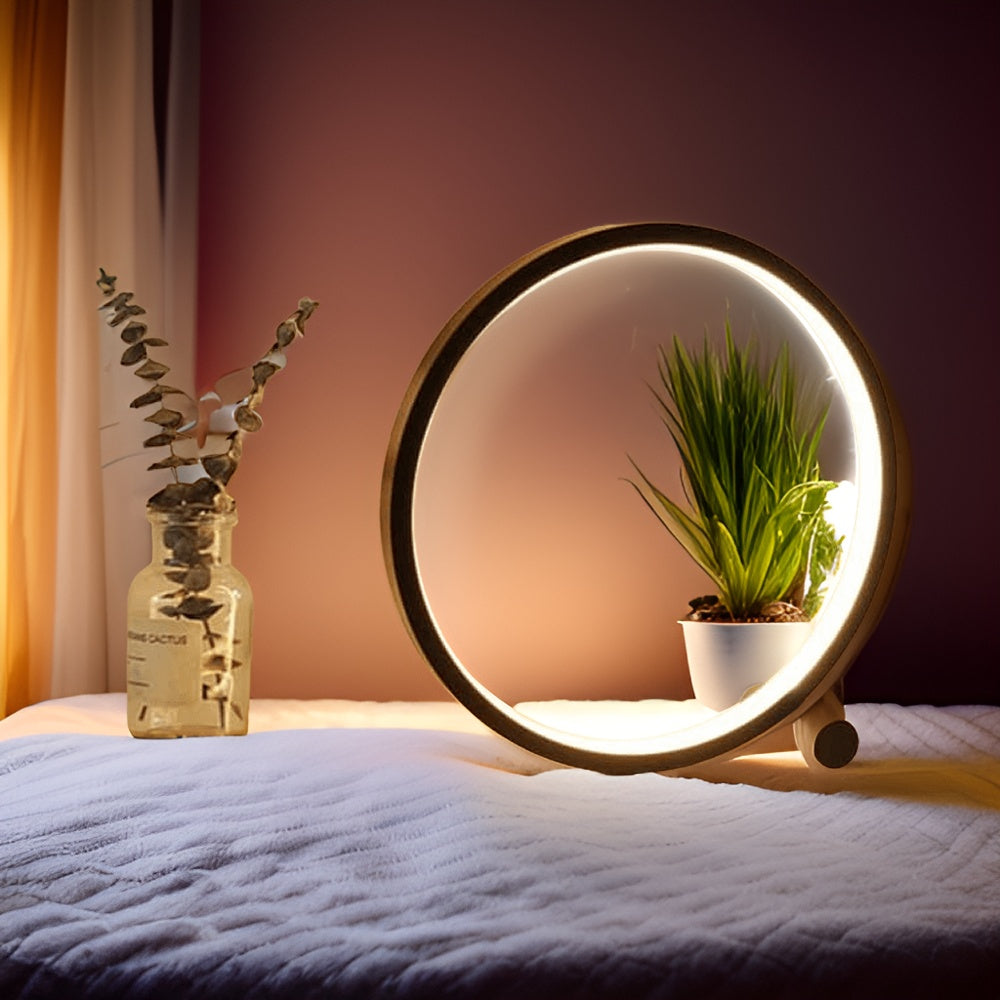 Minimalist Dimmbar Bordlampe - EclipseAura Lampe | Luvikno