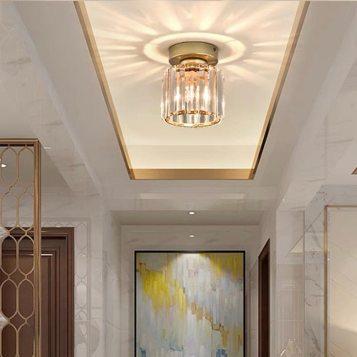 Taklampe Krystall Flush Mount Moderne Armatur Luvikno