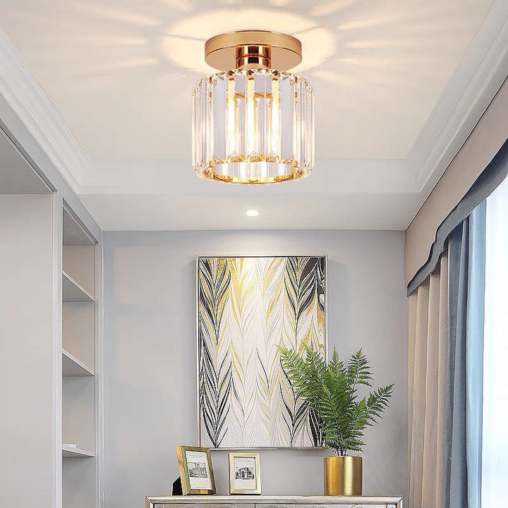 Taklampe Krystall Flush Mount Moderne Armatur Luvikno